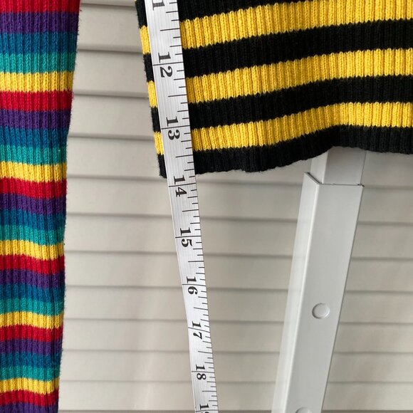 UNIF Digit Striped Crop Sweater, Multicolored, Small. - Picture 4 of 8